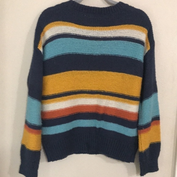 Skies in sparrow striped sweater size L multicolor E - Picture 3 of 5